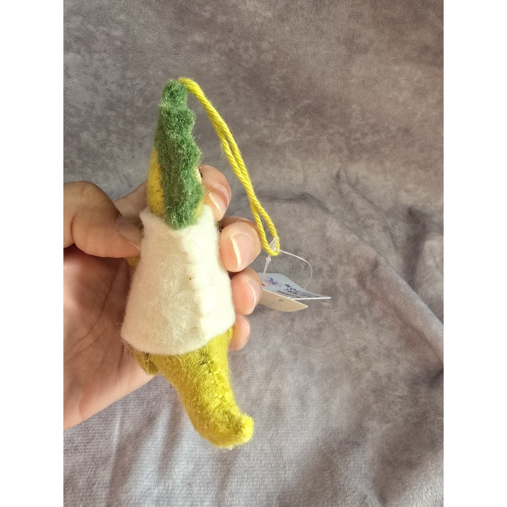 World Market Wool Dinosaur with Sweater Ornaments Set of 2 - Picture 4 of 15